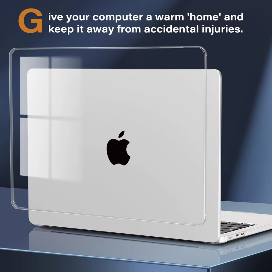 Apple Displayschutzfolie und Laptop-Hülle mit Tastaturabdeckung für MacBook Air 13.6 und MacBook Pro 13, transparent - Bild 3