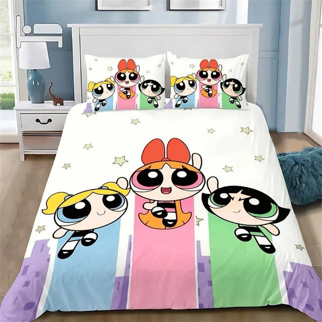 Flylo Bettwäsche Set Anime Motiv aus Mikrofaser mit Bettbezug und Kissenbezug, Mehrfarbig, B/H: 135 x 100 cm - Bild 1