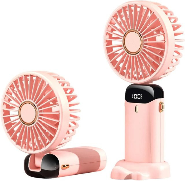 Tragbarer Mini Ventilator Techsuit N15, Rosa, wiederaufladbar - Bild 1