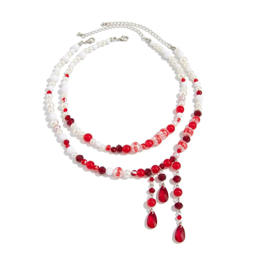 Ingemark Choker Halskette, Kristall, Perle, Damen, Vintage - Bild 2