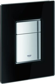 Grohe Abdeckplatte Skate Cosmopolitan in Chrom mit Glas, Dual Flush, für senkrechte oder waagerechte Montage - Bild 1