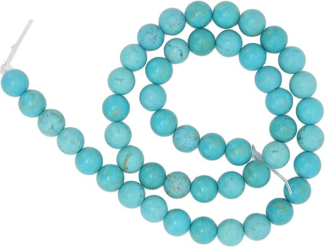 Neoglint Türkisperlen, Blau, Natursteinperlen, 8 mm, Unisex - Bild 1