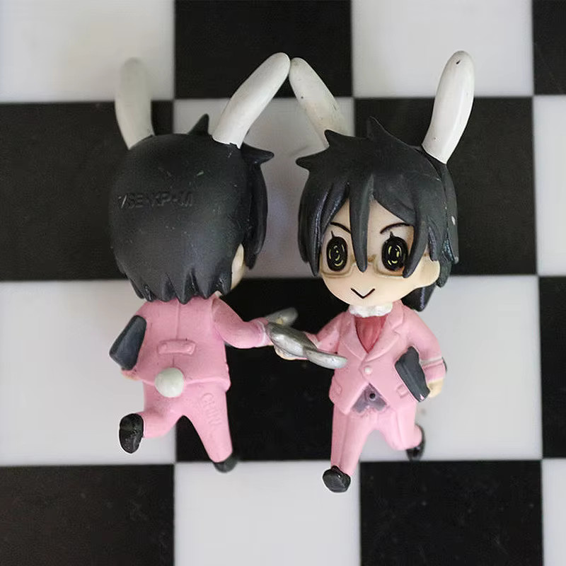 Bandai Black Butler Ciel Sebastian Michaelis Tierfigur Modell Puppe, Rucksack Anhänger, Pink - Bild 3