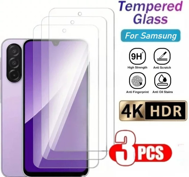 3-teiliges Set gehärtetes Glas Displayschutz transparent für Samsung Galaxy A56 A55 A36 A34 A25 A26 A15 A16 A24 A35 A53 A73 5G - Bild 1