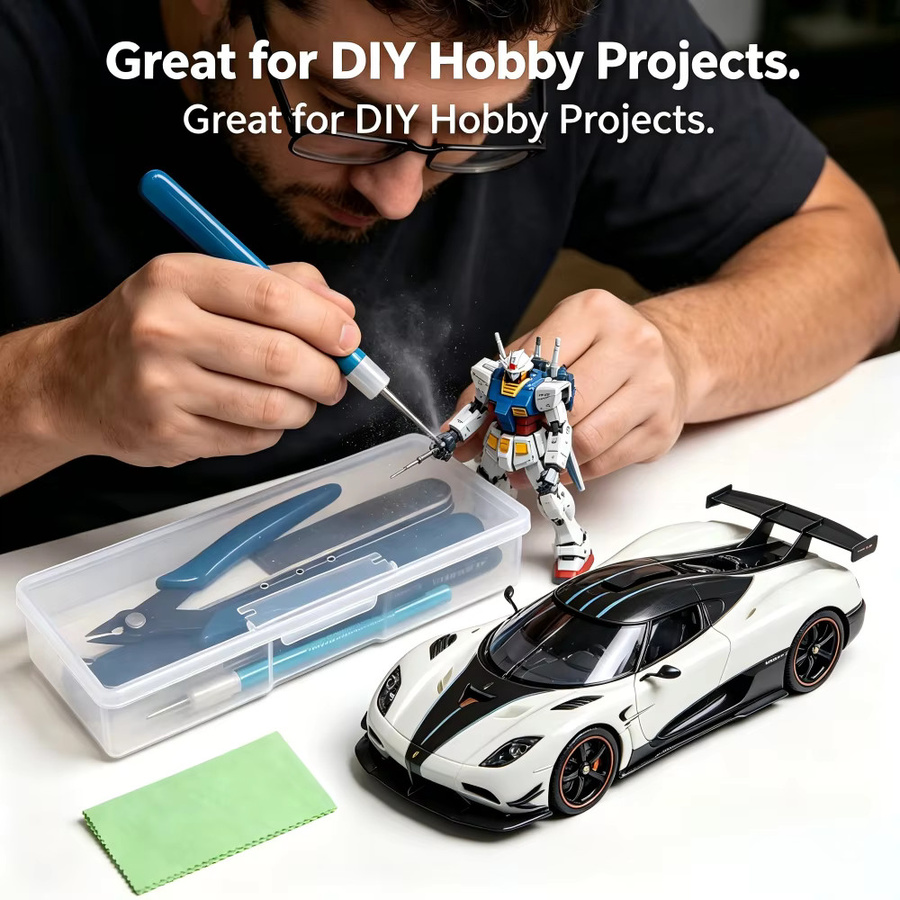 9/24-teiliges Modellbau-Werkzeugset aus Metall in Multicolor mit Aufbewahrungsbox für Gundam, Auto, Roboter und Figurenmodelle - Bild 2