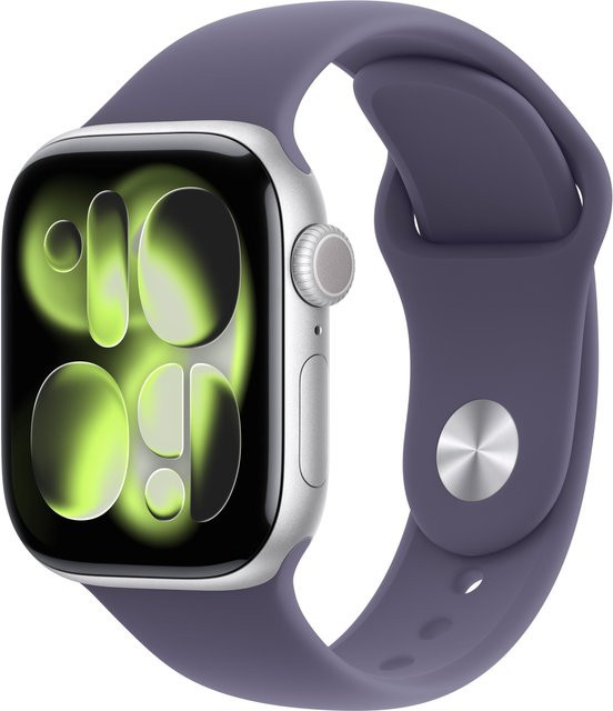 Apple Smartwatch, Series 11, GPS, 42 mm, Aluminium, Silber, Nebelviolett - Bild 1
