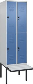 C+P Doppelstock-Spind Classic PLUS Sitzbank mit 2 Abteilen und Sicherheits-Drehriegel, B/T/H: 212,0 x 60,0 x 81,5 cm - Bild 1