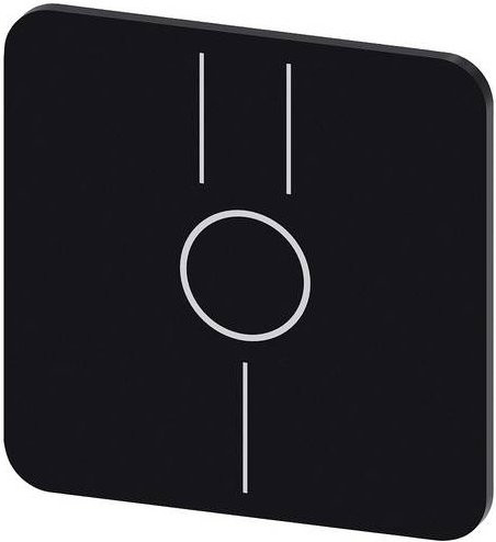 Siemens Bezeichnungsschild quadratisch 3SU1900-0AF16-0QQ0 Schwarz Weiß B: 22 mm, H: 22 mm 10 Stück - Bild 1