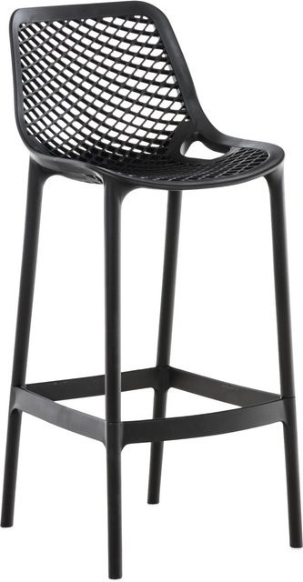 CLP Outdoor Barhocker Air Schwarz modern aus Kunststoff für Garten, Balkon und Terrasse, Höhe: 105 cm, Breite: 45 cm - Bild 1