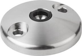 KIPP Teller Form C aus Edelstahl in Silber, Durchmesser: 80 mm - Bild 1