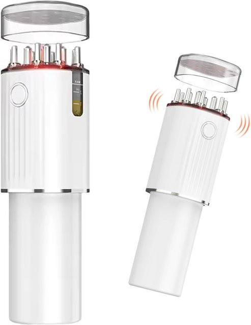 vilnason Elektrischer Massagekamm mit Rotlicht-Laser und Essenzöl-Applikator, weiß, Unisex - Bild 1