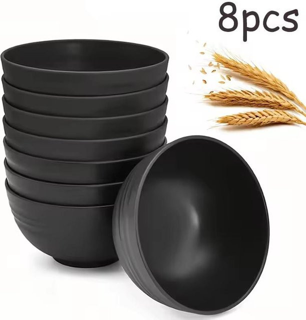 Schwarze unzerbrechliche Kunststoffschalen von Remember Me als Set für Salat und Snacks, mikrowellen- und spülmaschinengeeignet - Bild 1