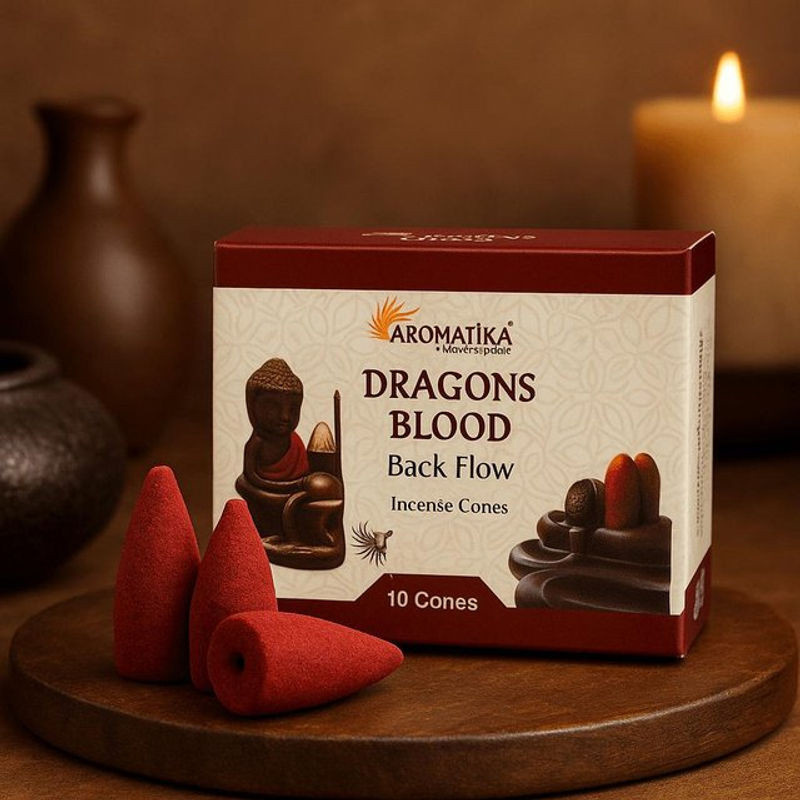 Aromatica Rückfluss-Räucher cones Sang de Dragon Set mit 10 Stück in Rot - Bild 1