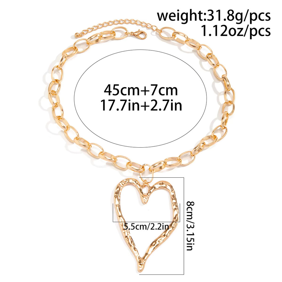 IngeSight.Z Halskette, Herz-Anhänger, Gold, Damen, Vintage - Bild 2