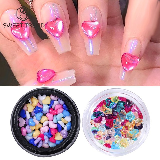 SWEET TREND Nail Art Dekorationen, 3D Acryl Charms, Glänzend - Bild 1