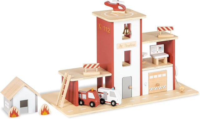Pinolino Spielzeug-Feuerwache Ben aus Lindenholz und MDF naturfarben/bunt - Bild 1
