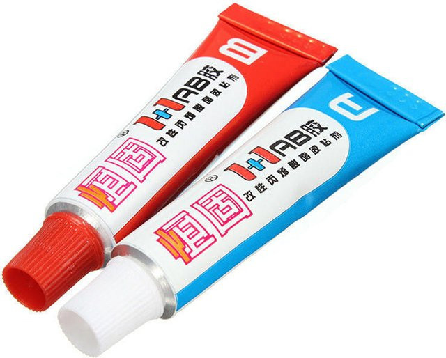 Cdn Epoxidkleber Starker Klebstoff in Rot für Kunststoff, Metall, Glas und Gummi - Bild 1