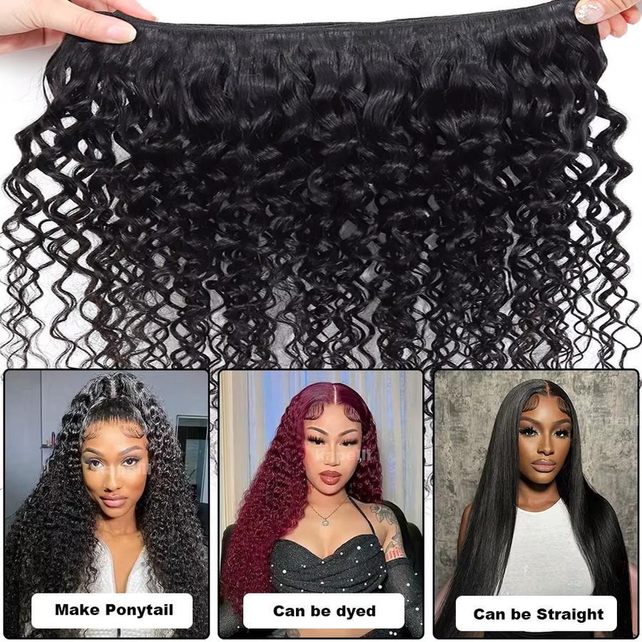 Lockiges brasilianisches Remy-Haar, 3 Bündel, Unisex - Bild 4