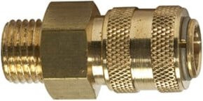 Riegler Schnellverschlusskupplung connect line NW 5, Messing gold, G 3/8 AG - Bild 1