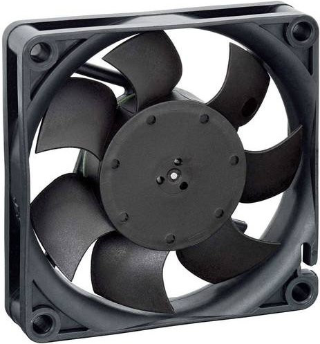EBM Papst Axiallüfter 714F Schwarz 24 V/DC 43 m³/h B/H/T: 70 x 70 x 15 mm - Bild 1