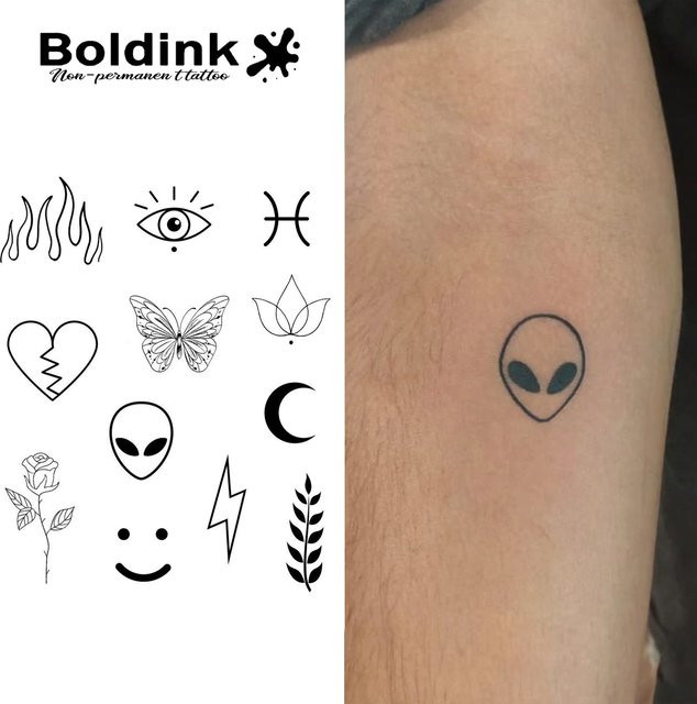 Boldink Semi-permanentes Tattoo, Exzentrische Symbole, Wasserfest - Bild 1