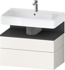 Duravit Waschtischunterschrank Qatego Wandhängend Grau und Weiß B: 79 cm, T: 47 cm, H: 59 cm - Bild 1