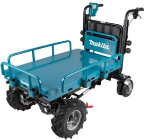 Makita Akku-Schubkarre 2x18V in Blau mit 300 kg Traglast und höhenverstellbarer Ladefläche - Bild 1