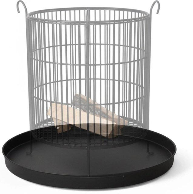 Relaxdays Bodenplatte für Feuerkorb aus Stahl in Schwarz, Durchmesser: 50 cm, Höhe: 3 cm - Bild 1