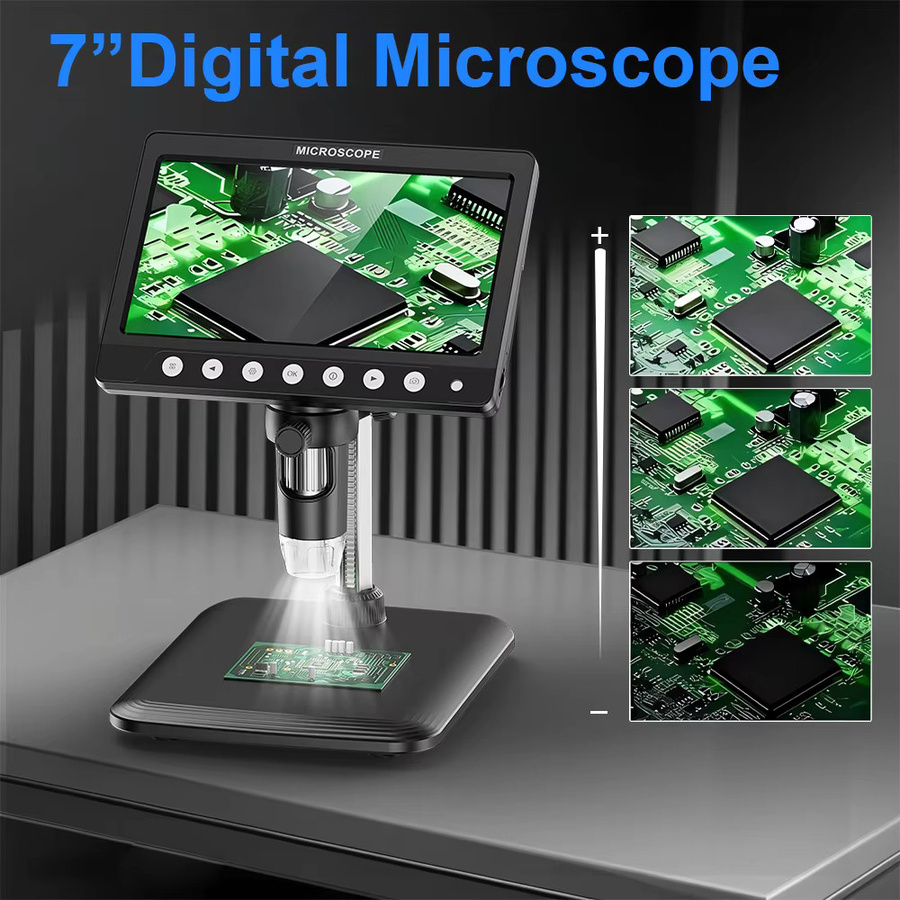 INSKAM Digitalmikroskop Lupe, 5MP, 7" LCD, Schwarz - Bild 3