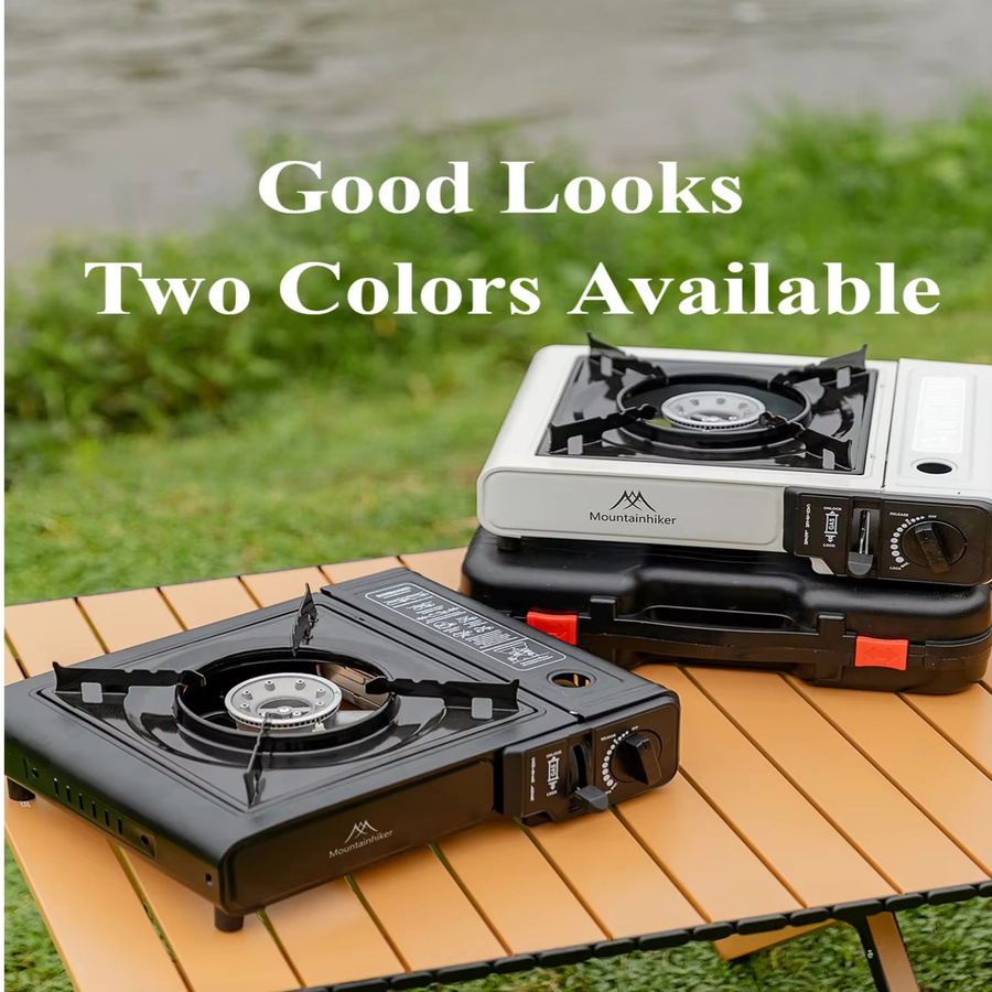 MOUNTAINHIKER Camping-Gaskocher mit 3000W Heizleistung, tragbarer Outdoor-Kassettenbrenner für Picknick, Wandern und Trekking in Schwarz oder Weiß - Bild 6