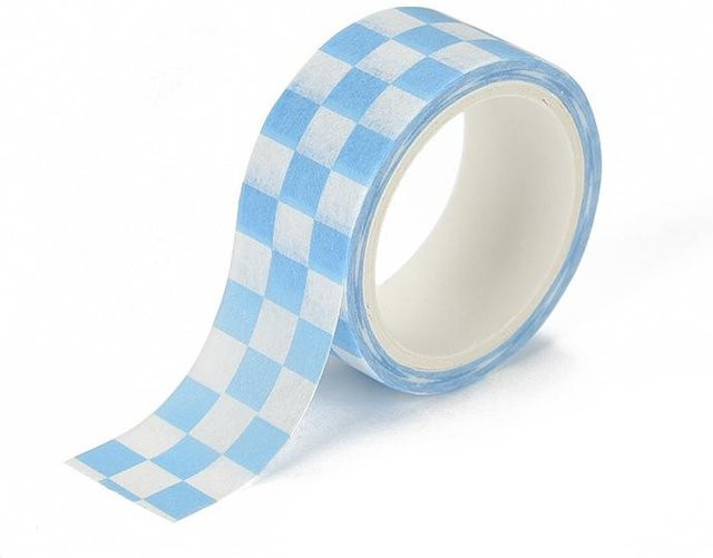 3M Washi Tape mit Gitterlinien in Schwarz, Weiß und Blau für DIY und Dekoration - Bild 1