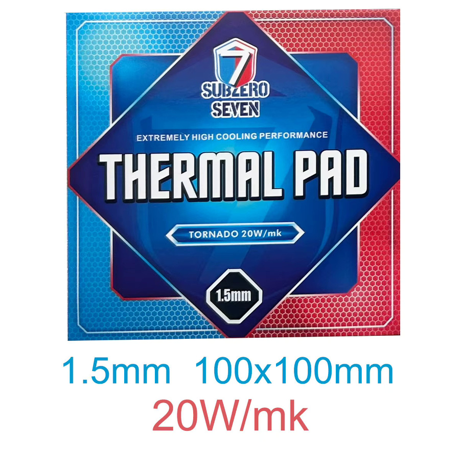SubZero Seven Wärmeleitpad aus weichem Silikon für CPU GPU und Motherboard-Kühlung, 20W/mK, 100 x 100 mm und 85 x 45 mm - Bild 3