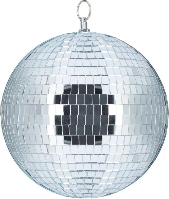Relaxdays Discokugel aus Glas in Silber mit Öse, Durchmesser: 20 cm - Bild 1