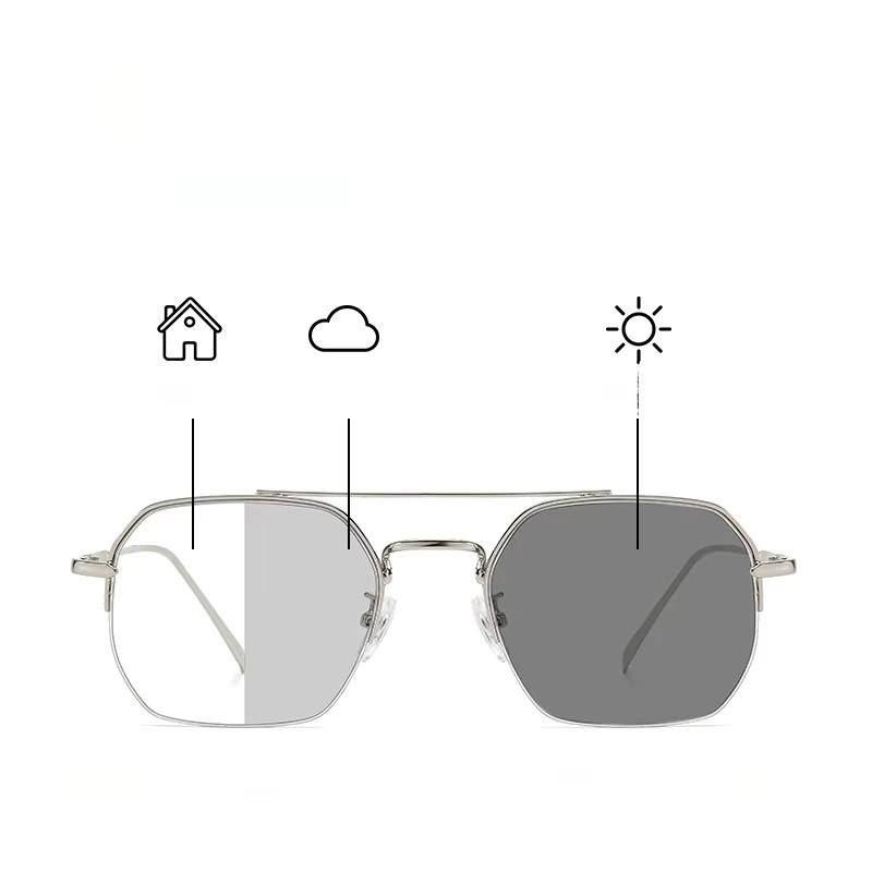 MDOD Lesebrille für Herren, Vollrand, Metall, silver - Bild 2