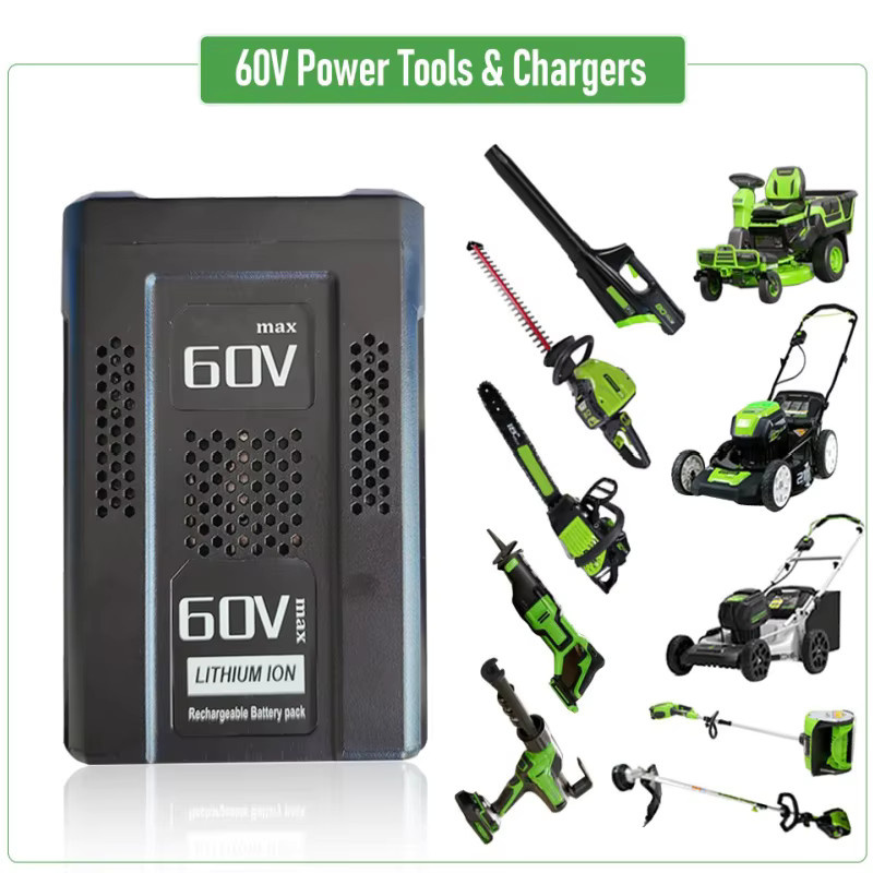Greenworks 60V Elektrowerkzeug-Akku 8000mAh Schwarz BLF442 CSC404 CSF401 CSF405 82CS27 82CS34 82BH22 82BD250 - Bild 5