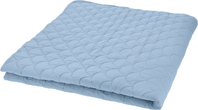 LIVARNO Tagesdecke aus recyceltem Polyester in Blau, B/B: 220 x 240 cm - Bild 1
