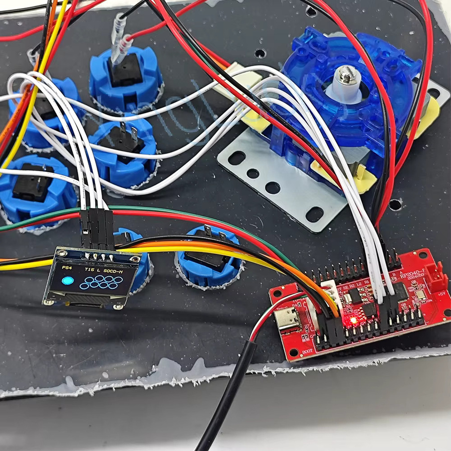 Raspberry Pi Pico Zero USB-Controller-Kit für PC, PS4 und Switch zur DIY-Erstellung von Arcade-Joysticks und Hitbox-Controllern inklusive Encoder und OLED-Kabel - Bild 4
