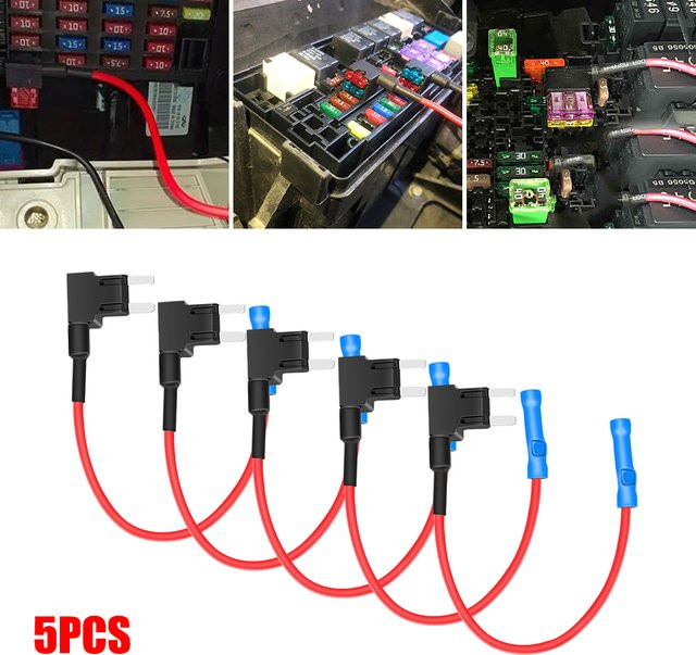 Auto Motri Add-a-Circuit Sicherungsadapter 12 V für ATM APM Mini und Micro Blade Sicherungskästen, 5 Stück - Bild 1