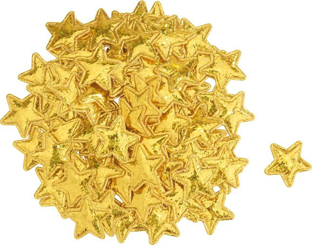 VBS Streuteile Shiny Stars in Gold für Weihnachten und Winter - Bild 1