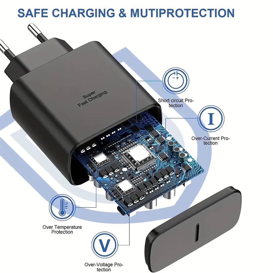 Samsung 45W USB-C Ladegerät mit USB-C auf USB-C Ladekabel in Schwarz für Galaxy S25 S24 S23 S22 S21 S20 Ultra und A55 A56 - Bild 2