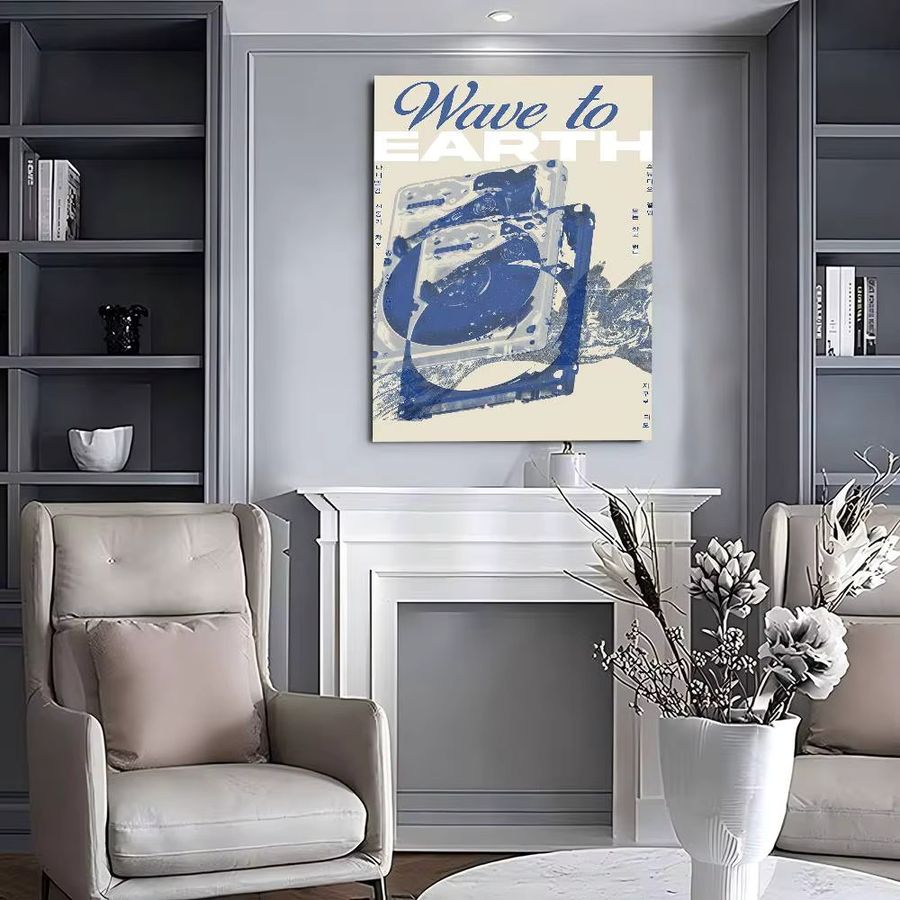 W-Wave To E-Earth Classic Jazz Band Selbstklebendes Kunstposter Whitepaper Drucke zur Heimdekoration - Bild 6