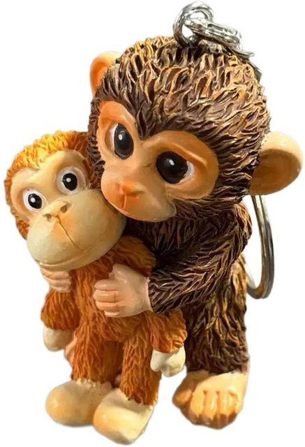 Affen Anhänger Acryl, beige, Kindergeschenk, Unisex - Bild 1