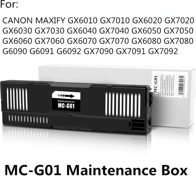 Canon MC-G01 Wartungskartusche in Schwarz für GX6010 GX6020 GX6030 GX6040 GX6050 GX6060 GX7010 GX7020 GX7030 GX7040 GX7050 GX7070 - Bild 1