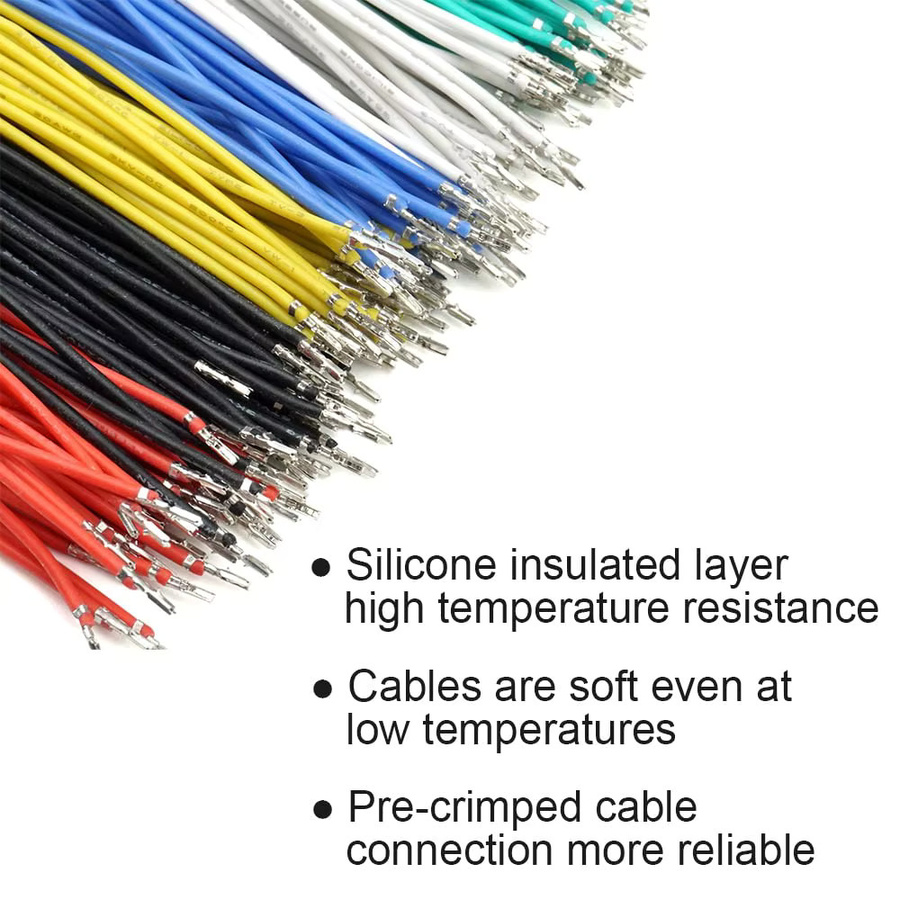 AOKIN XH-Stecker-Buchsen-Set mit vorgekrimptem Kabeldraht, JST-Adapterkabel in Multicolor, 2/3/4/5/6/7-polig - Bild 3