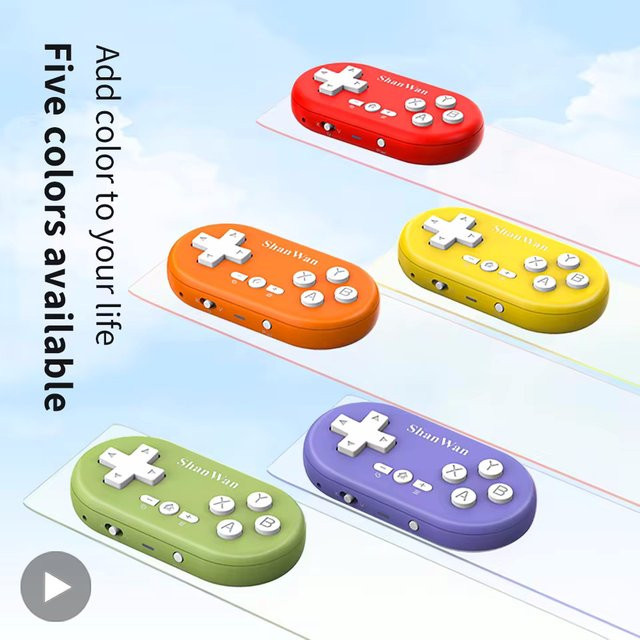 AyeBeau Mini Bluetooth Gamepad Wireless Controller in Purple für iPhone, Android, PS4, PS3, Switch, Xbox, PC und TV - Bild 1
