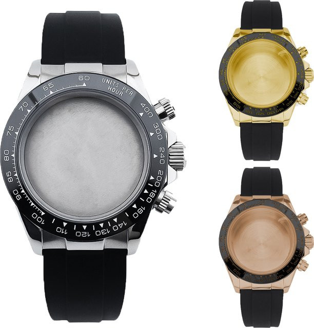 NEITON Uhrengehäuse, 39 mm, Silber/Gold, Edelstahl, Automatikwerk - Bild 1