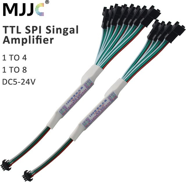 TTL LED Verstärker Repeater für adressierbare RGBIC LED Streifen WS2811 WS2812B SK6812 3Pin DC 5V-24V Multicolor und Warmweiß - Bild 1