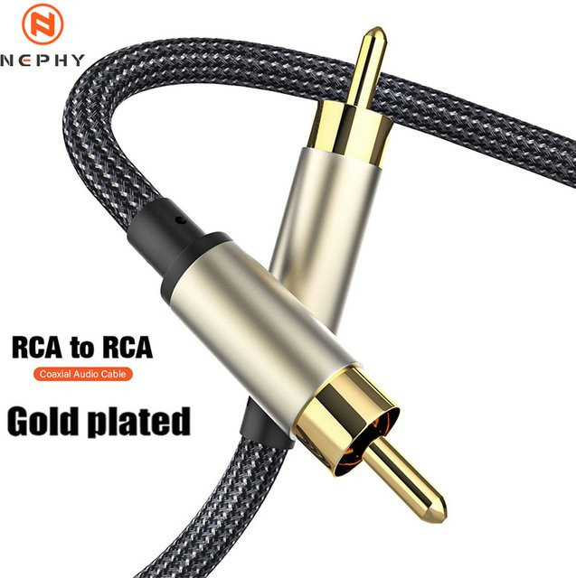 Nephy Koaxiales digitales Audio-RAC-Kabel SPDIF RCA auf RCA in Schwarz - Bild 1