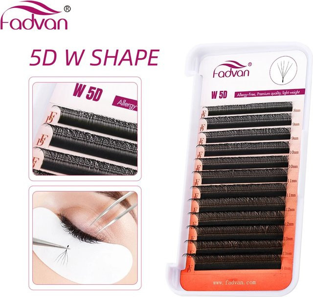 FADVAN Wimpernverlängerungen W-Form 5D, Black, Unisex - Bild 1