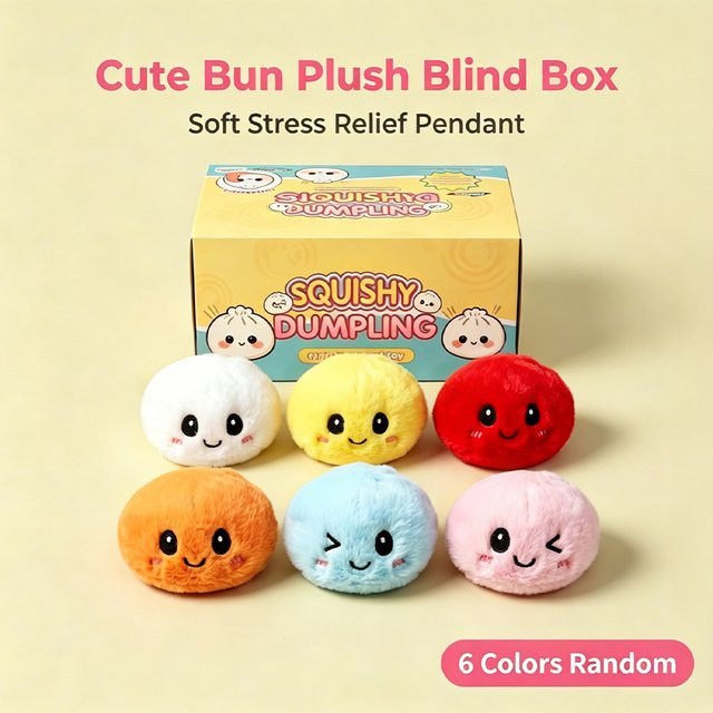 Bandai Cartoon Dumpling Squishy, Plüsch-Schlüsselanhänger, Plüsch / Textil - Bild 1